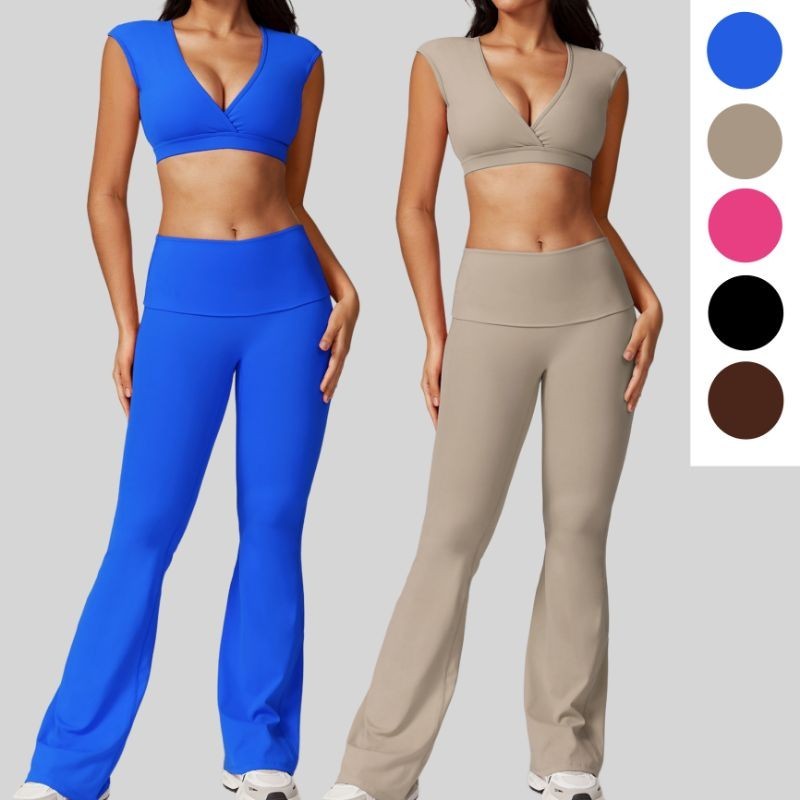 Isabella Collection Croptop + เลกกิ้ง / กางเกงกีฬาผู้หญิง เลกกิ้ง Cutbray Booty Fitnouls