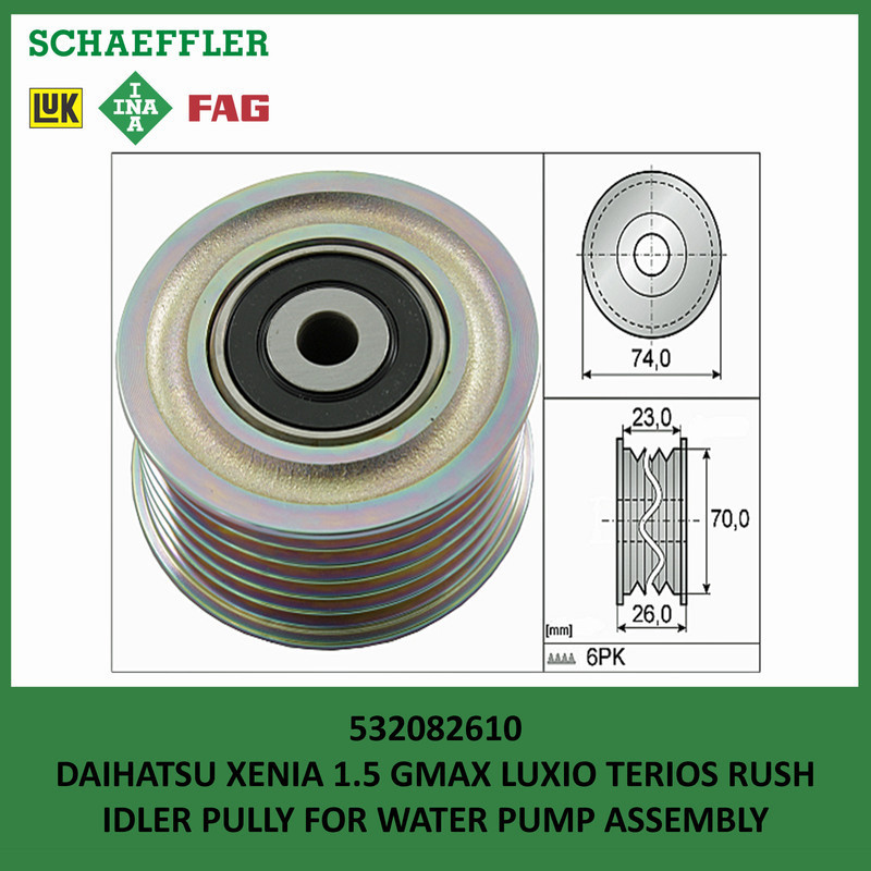 IDLER PULLY ปั๊มน้ํา DAIHATSU FENIA 1.5 GMAX LUXIO TERIOS RUSH INA