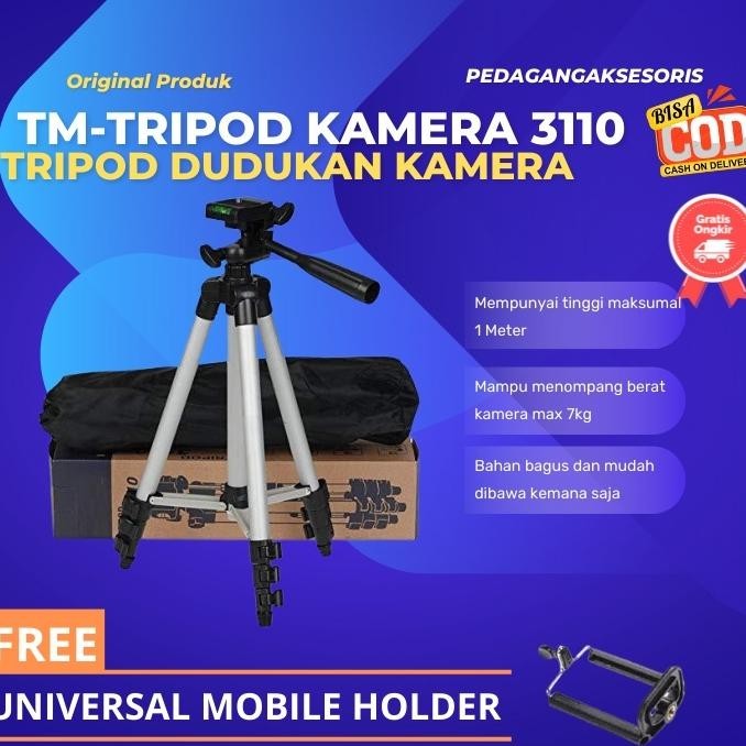 พรีเมี่ยม Tm-Tripod Hp ขาตั้งกล้อง 3110 และกล้องสากล + ฟรี U Holder จัดส่งฟรี