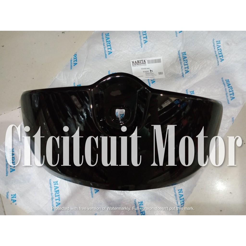 [+BOX] NARITA - ผ้าคลุมชั้นวางของ Scoopy FI สีดํา/2013-2016 (ลิ้นชัก/กระเป๋า/บังลมกลางภายในเล็ก)