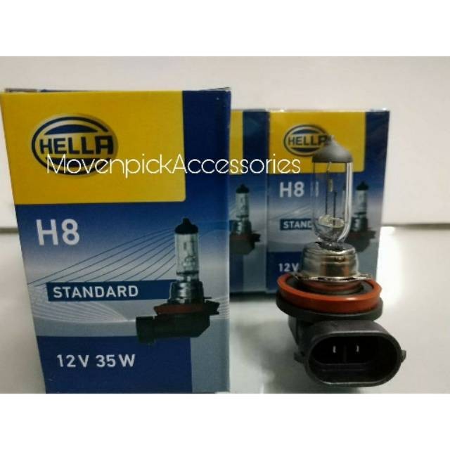 HELLA H8 12V 35W หลอดไฟใสต้นฉบับ