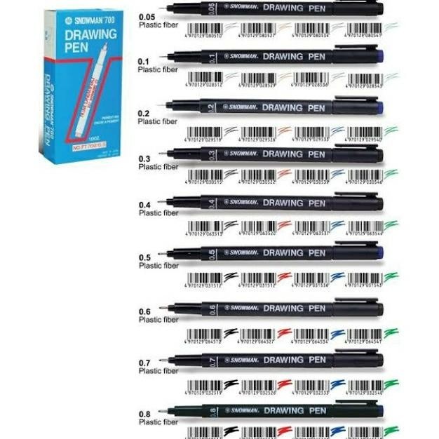 ชุด 9 ขนาด SNOWMAN DRAWING PEN TECHNICAL SKETCHING PRO TECHNICAL DRAWING