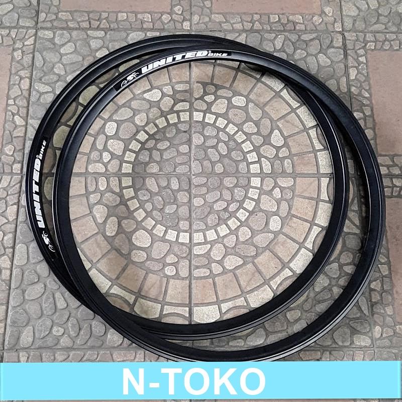 RIMS 700C UNITED 04B BLACK ALLOY 3CM 32h และ 36h อะไหล่จักรยาน