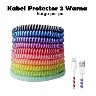 [HB 320] 2-Tone USB Data Cable Protector Guard Spiral Tie Clip