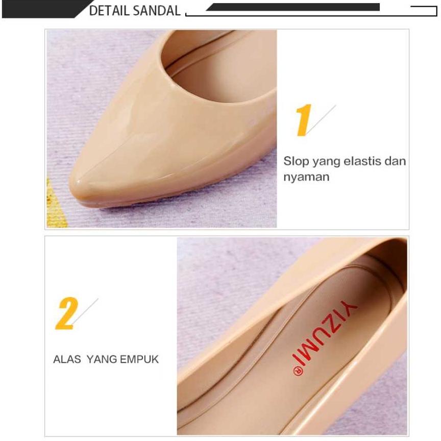 รองเท้าเยลลี่ WEDGES สําหรับผู้หญิง BGK | รองเท้าทํางานผู้หญิง YIZUMI L5005