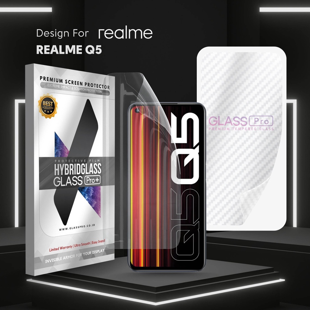 Hybrid Glass Premium Anti-Scratch Hydrogel Realme Q5 Full Cover Screen Protector Glass Pro ไม่ใช่กระ