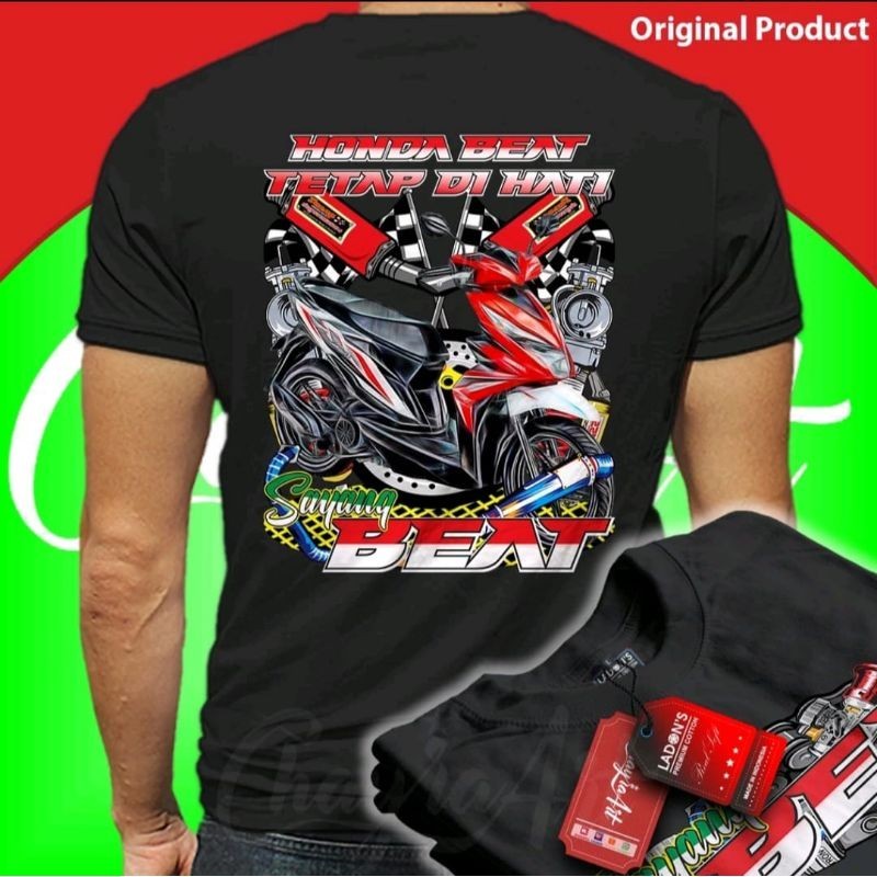 เสื้อยืด BEAT LOVERS HONDA BEAT ALWAYS IN THE HEART LOVE BEAT