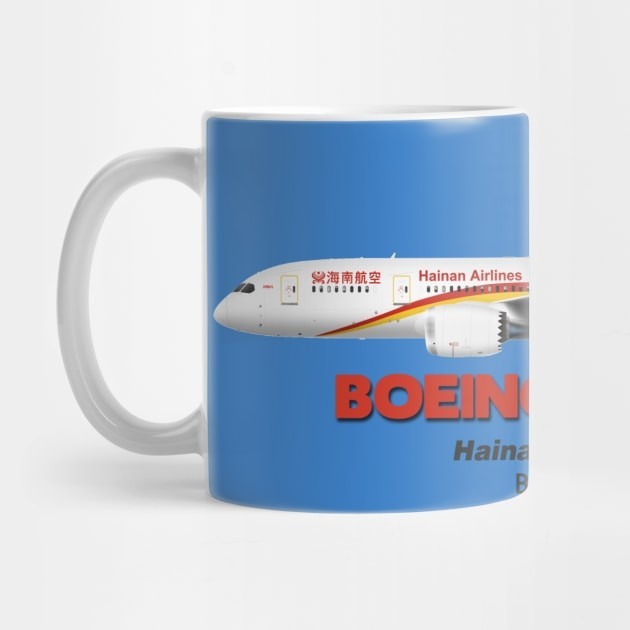 โบอิ้ง B787 8 แก้วกาแฟ Hainan Airlines Boeing B787 8 Hainan Airlines แก้วกาแฟ