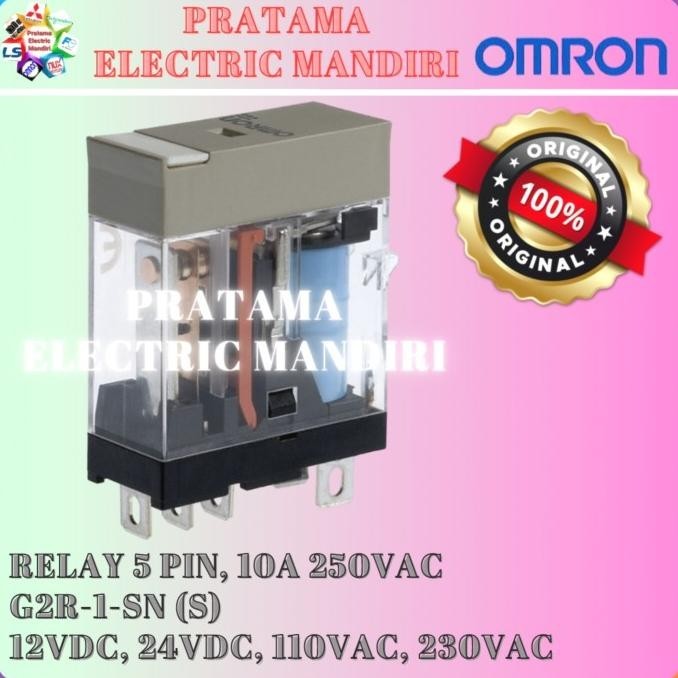 รีเลย์ Omron G2R-1-Sn (S) G2R1Sn G2R 1Sn 12Vdc 24Vdc 110Vac 230Vac Ready