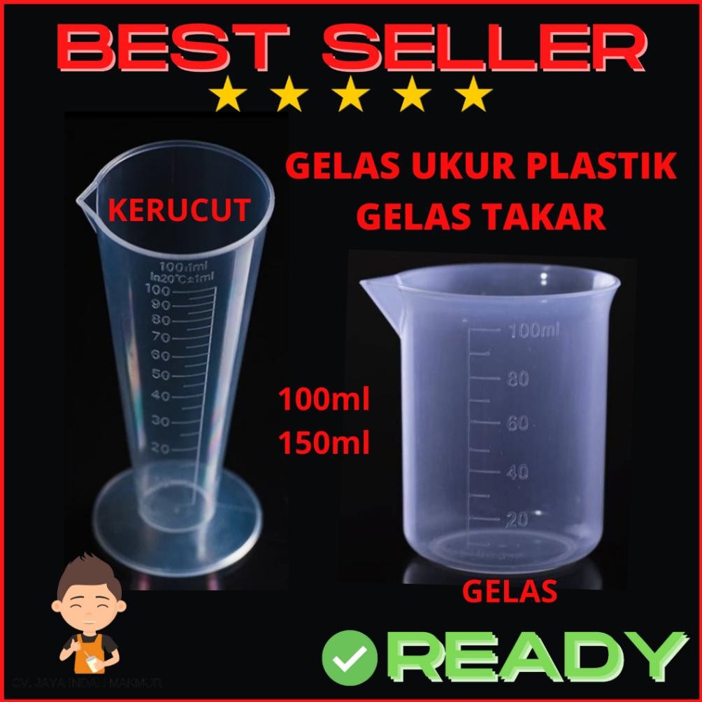 100ML 150ml ถ้วยตวงพลาสติกใสใสพลาสติก Jigger ||