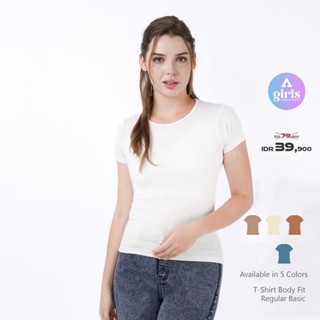  เสื้อยืดลําลอง แขนสั้น พิมพ์ลาย Body Fit Basic Bright 1A000