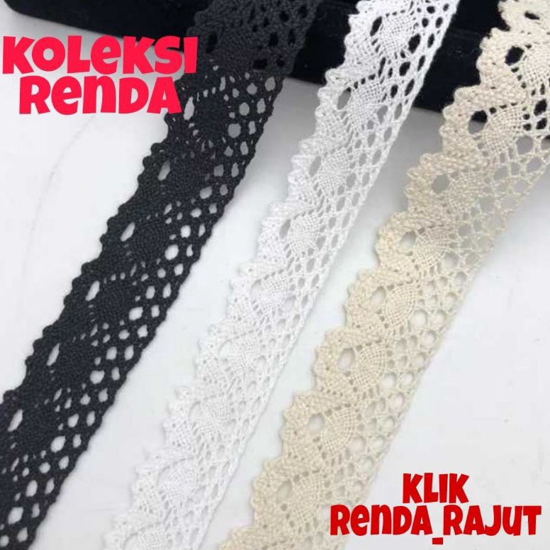 CHEKOUT PER ROLL 10 YARDS KNITTED LACE 3CM WIDE