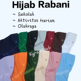 Jilbab Sekolah / Jilbab Rebbani / Jilbab Instan Serut Ukuran TK SD SMP SMA - Warna Lengkap (Part 1)