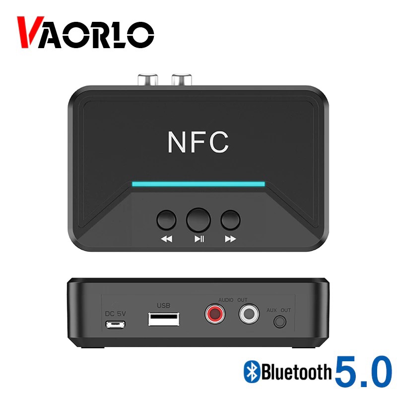 R3S Vaorlo Audio Bluetooth 5.0 Receiver Nfc Stereo Kit Speaker Aux Rca Usb - Bt200 - สีดํา R3WS