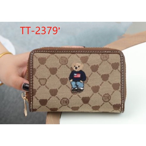 Ttwn Bear Original TT2379 กระเป๋าสตางค์ สีน้ําตาล สําหรับผู้หญิง TTWNBEAR