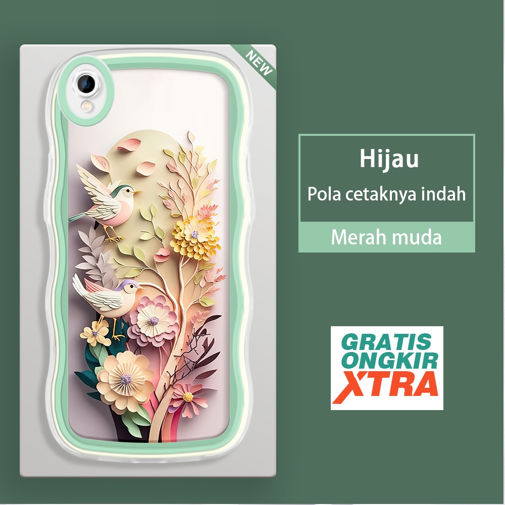 HP Mater.case OPPO A37 A38 A37F A53 2020 A52 A54 2021 A55 A57 2022 A59 เคสโทรศัพท์รูปแบบสองสีสีเหลือ
