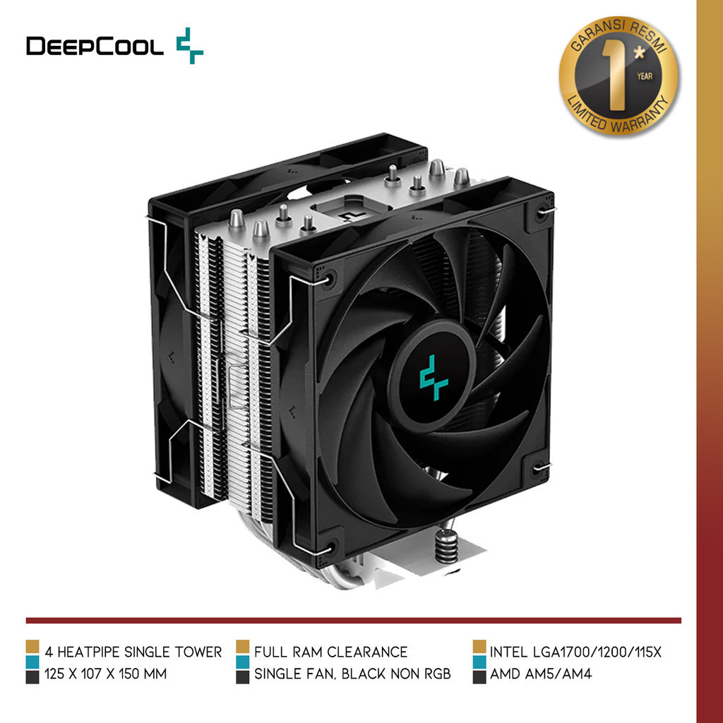 DEEPCOOL AG400 PLUS | เครื่องทําความเย็นซีพียูท่อความร้อน 4 ที่มีประสิทธิภาพ