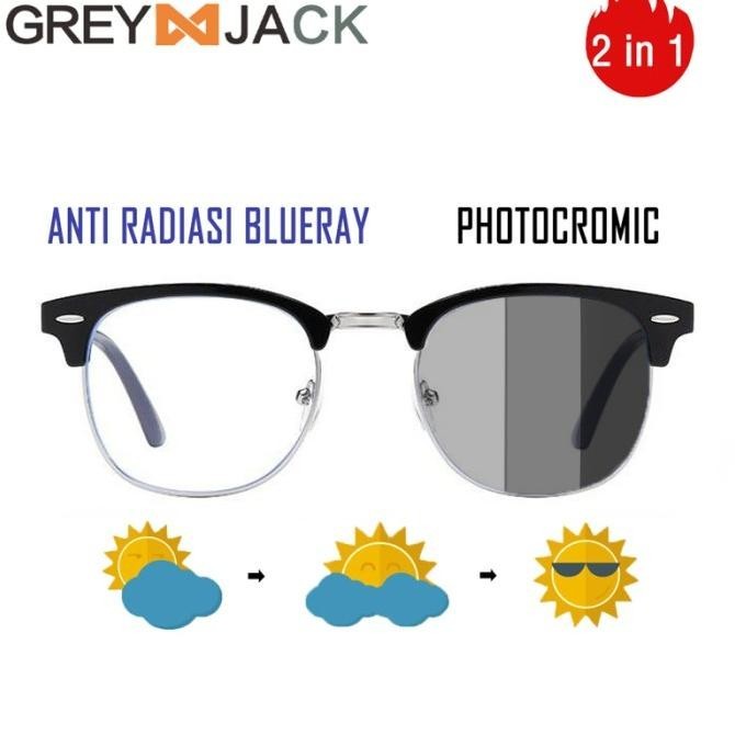 Best/quality Blueray Photochromic Anti Radiation Glasses สําหรับผู ้ ชาย/ Women 3016