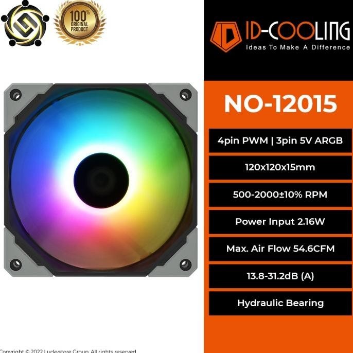 Id-cooling IDCOOLING NO-12015-XT พัดลม ARGB 120 มม . 12 ซม . Slim PWM