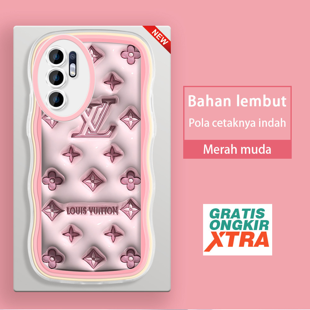 MERAH Jinouwe OPPO A74 A57 A77 a94 a98 5G F19Pro Reno 2 5F 5LITE 6 7 10 10Pro Narzo 50 5G เคสโทรศัพท