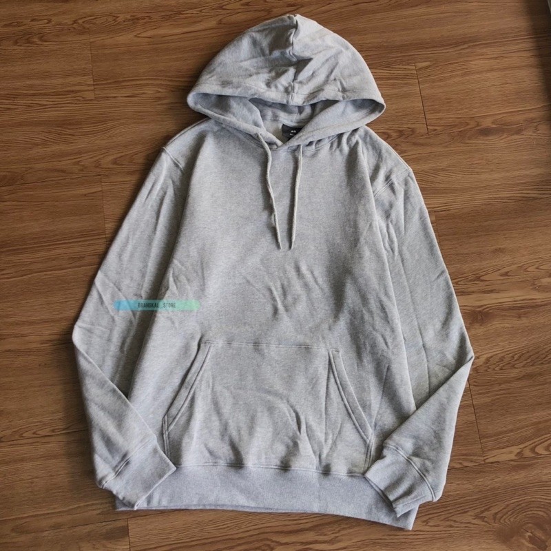 HOODIE H*M REGULAR FIT MED GREY