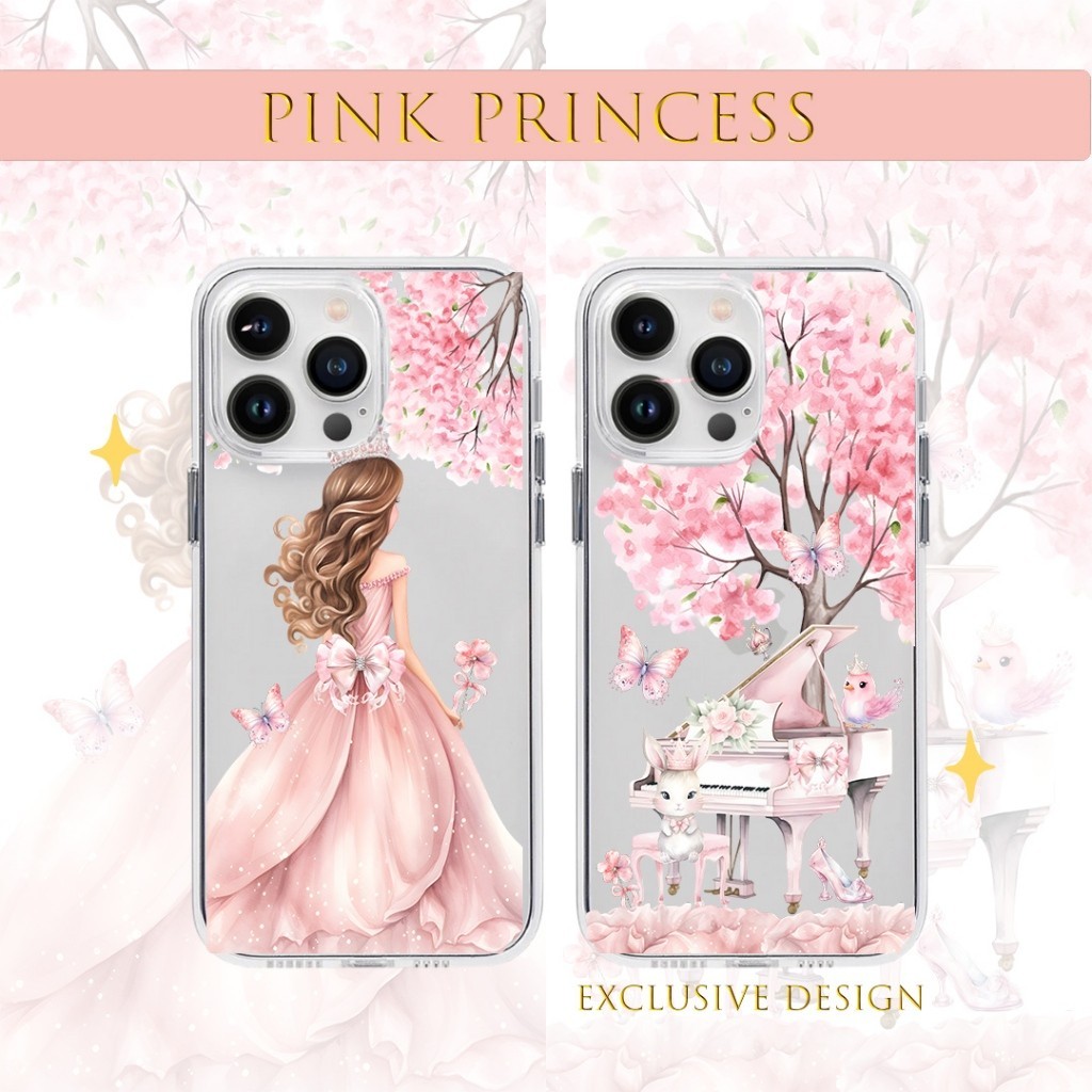 เคส PINK PRINCESS Vivo V29E V29 Y36 Y27 Y02 Y02T V27 V27E PRO V23 5G V23E Y33S Y53S V21 4G 5G V19 V2