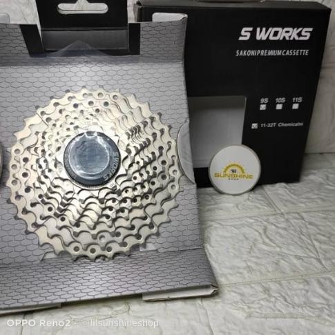Sprocket 9 Speed S Works 11 - 32T Chemicalni Premium Cassette - Gear Ge