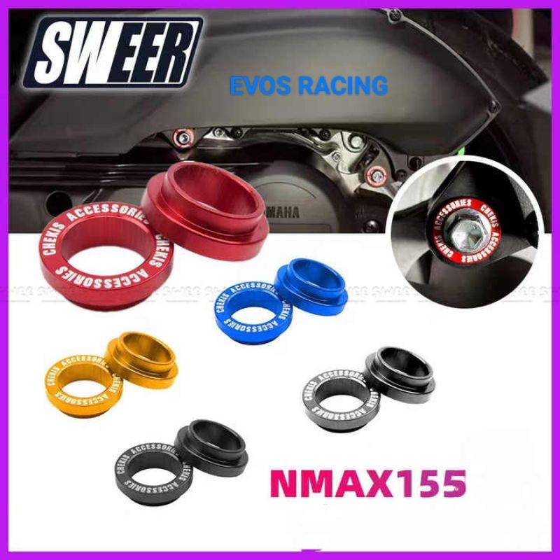 Monel Ring ฝาครอบ CNC ป้องกันการสั่นไหวหรือเสียง Filter สําหรับ Nmax เก่า ใหม่ Aerox เก่า Aerox ใหม่