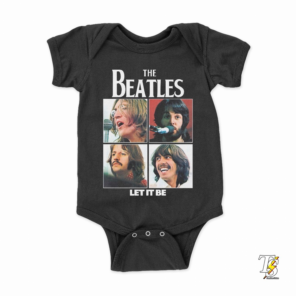 The Beatles Let It Be Premium Onesie Band Motif Baby Jumper 0-12 เดือนจั๊มสูท