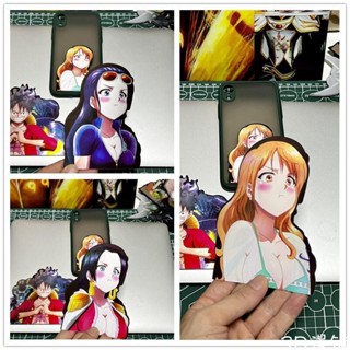 Sancheng3cby สติกเกอร์ ลาย One Piece 3D กันน้ํา สําหรับติดตกแต่งตู้เย็น