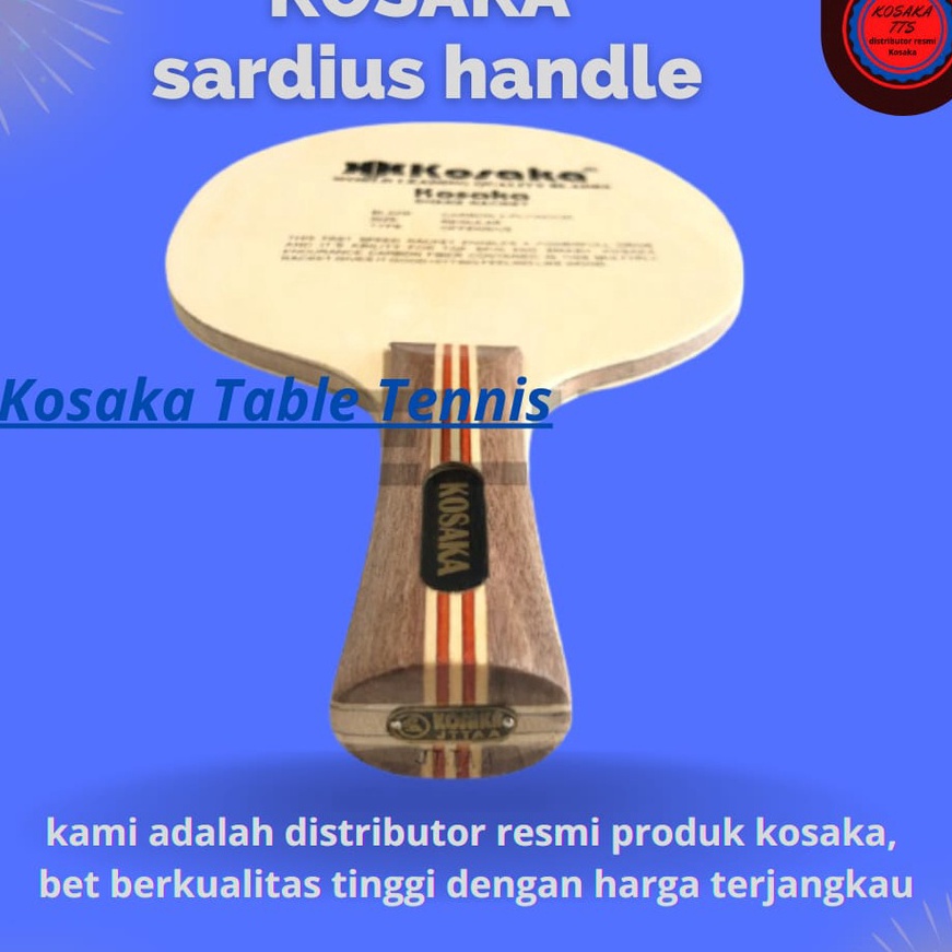 [M-☑1B] KOSAKA CARBON SARDIUS WOODEN HANDLE TABLE TENNIS BET -top.สินค้า.