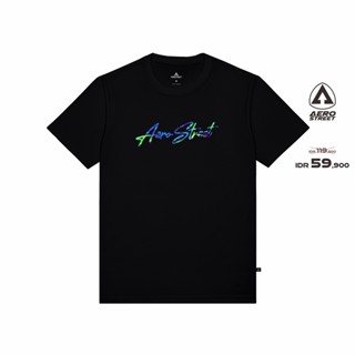 ใหม่!!! เสื้อยืด พิมพ์ลาย Aero Paint AAAAA สีดํา