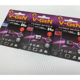 ใหม่ พร้อมส่ง การ์ดหน่วยความจํา VGEN Micro SD 8GB 16Gg 32GB 64GB 128GB 256GB A1 v-gen Turbo Class 10