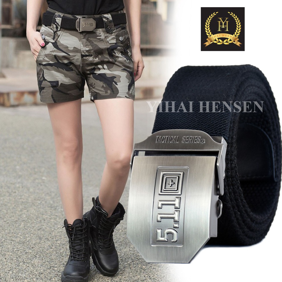 TERPERCAYA [Y&H] เข็มขัดผ้าใบผู้ชายเข็มขัดยุทธวิธี 511 เข็มขัดผู้ชาย Army Buckle 511 เข็มขัดผู้ชาย -