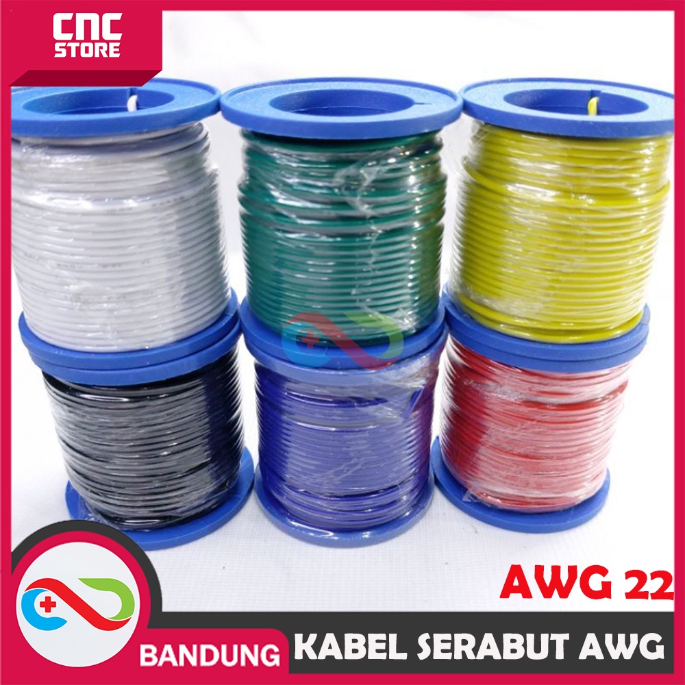 MERAH AWG 22 AWG22 สาย STRING คุณภาพสูงสีดําสีแดงสีเหลืองสีฟ้าสีขาว