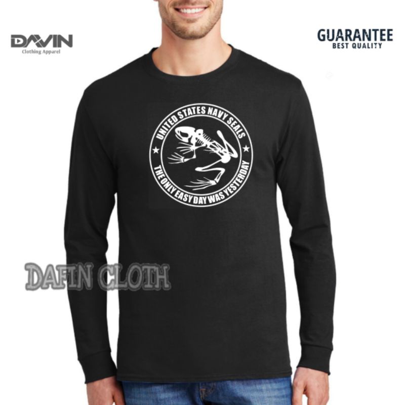 เสื้อยืดแขนยาวผู้ชาย Navy Seal ของสหรัฐอเมริกา