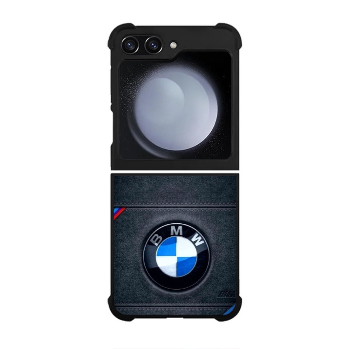 Case Casing Softcase Hardcase Samsung Galaxy Z Flip 5 5G BMW Logo Leather P3245