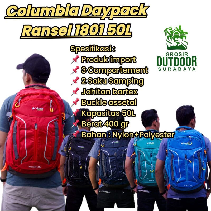 Colubi4 Daypack Backpack 1801 50L