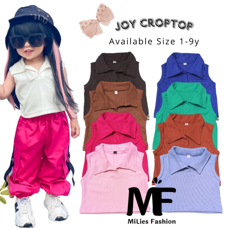 Milies - Joy croptop - girls& 39; แฟชั่น / girls& 39; เสื้อครอป / girls& 39; เสื้อไวรัส / สาวเกาหลี& 39; แฟชั่น