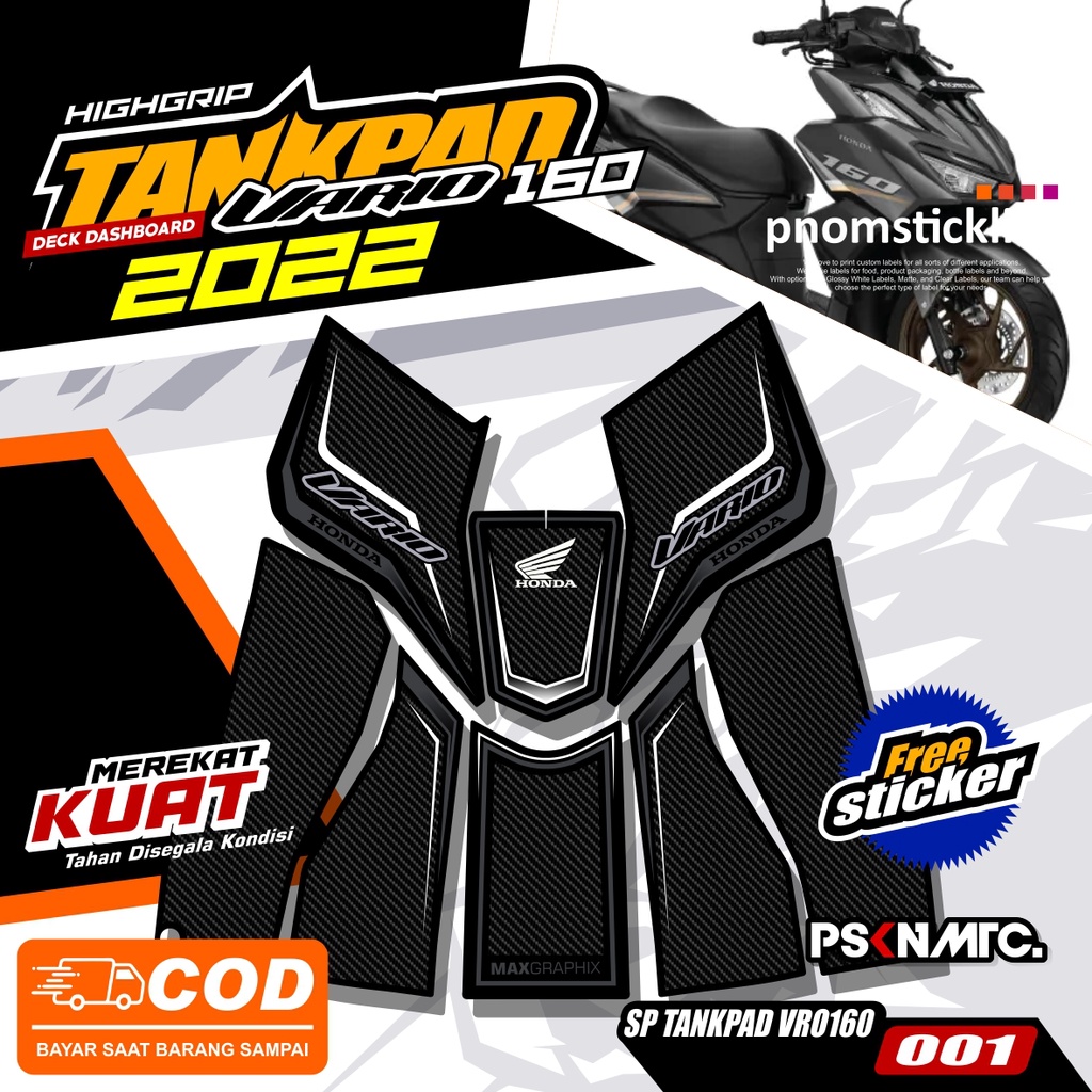 Tankpad Vario 160 แถบหนา Vario 160 ตัวป้องกันแผงหน้าปัด Vario 160 Deckpad Vario 160 2022 (ตัวป้องกันตัวฝาครอบแผ่นดาดฟ้า) CODE P01