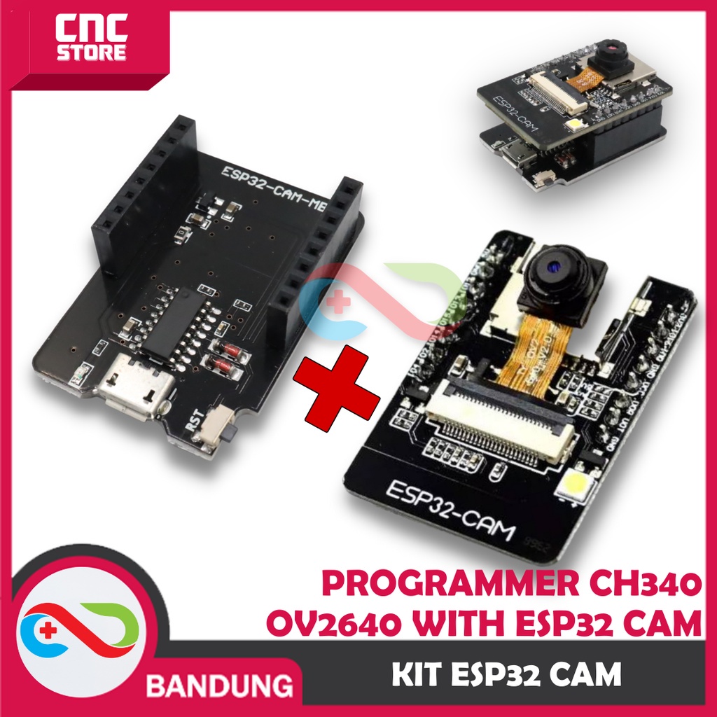 ESP32 CAM OV2640 พร้อมม่านบังแดด ESP32 CAM MB PROGRAMER