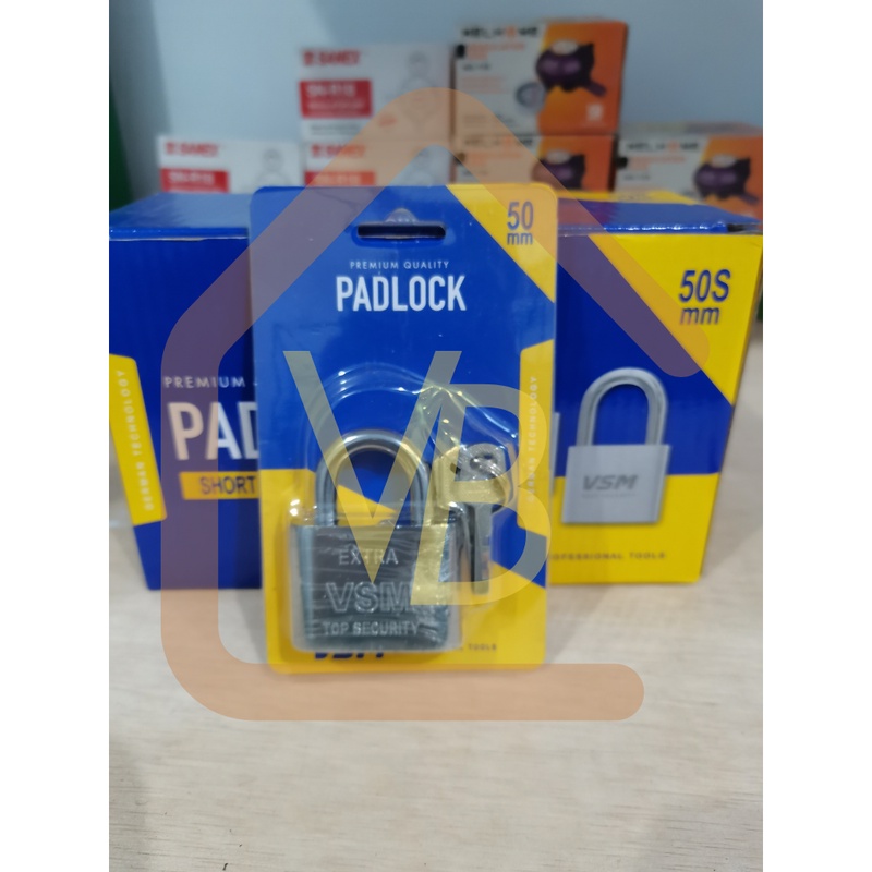 กุญแจสั้น 50 มม. กุญแจรั้วคอสั้น 3 กุญแจ VSM