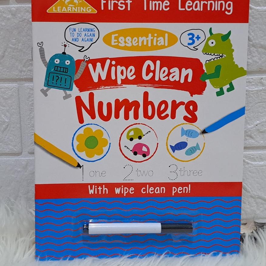 หนังสือเด ็ ก First Time Learning Essential Wipe Clean Series