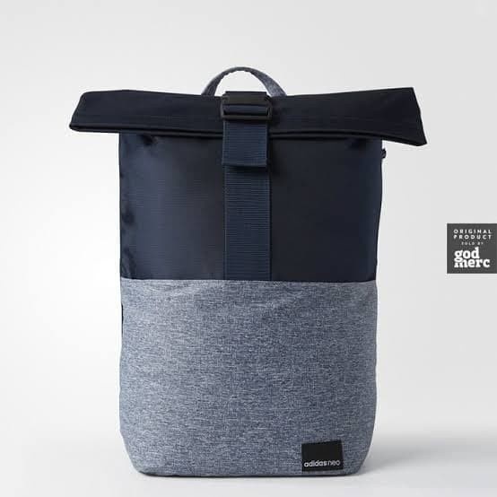 Adidas Men Neo City Backpack Roll Up Buckle สีกรมท ่ า สีเทา
