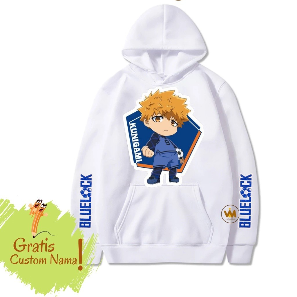 HOODIE SWETER KIDS ANIME BLUE LOCK KUNIGAMI / DMOOND
