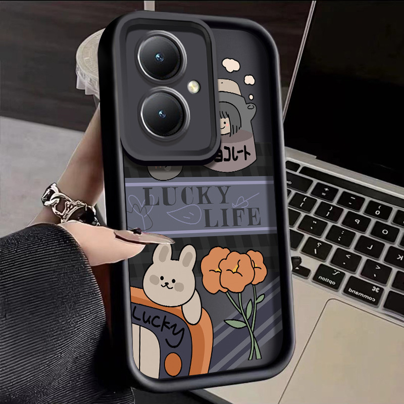 HP VIVO Y27 4G VIVO Y35+ 5G Case Anti Drop Silicone Phone Case ลายการ์ตูน Softcase น่าดึงดูดใจ Life 