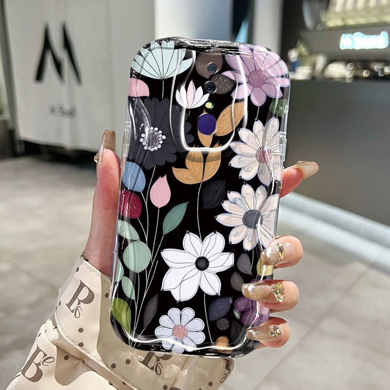 เคสโทรศัพท์มือถือ แบบนิ่ม ลายดอกไม้ และใบไม้ สําหรับ OPPO F11 A9 2019 A9x
