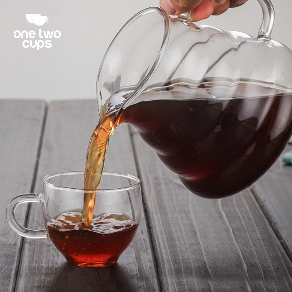 One Two Cups Coffee Server V60 Drip Pour Over Borosilicate Glass 360ml - SE101
