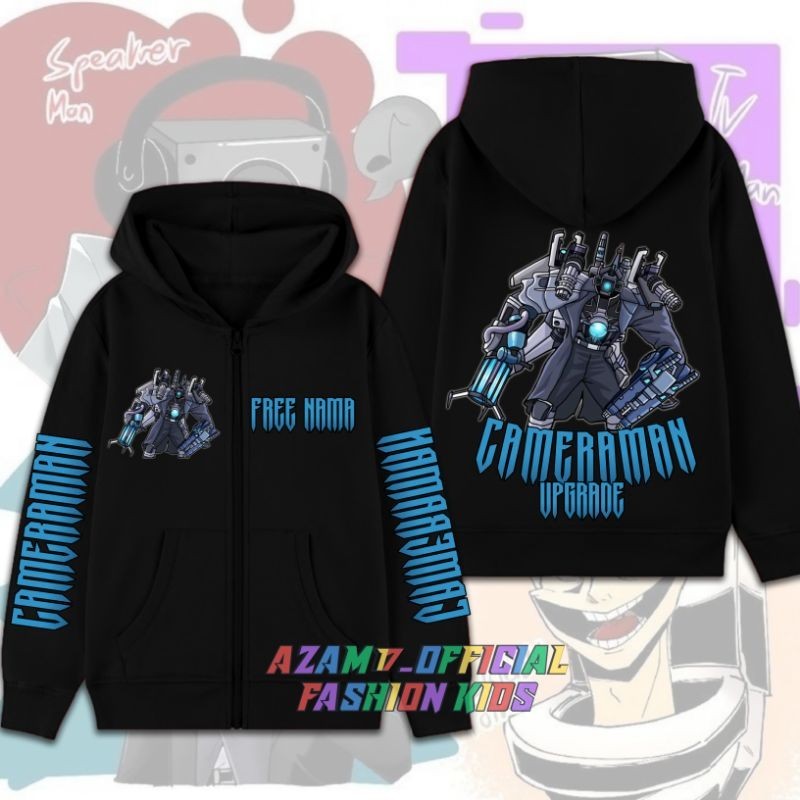 CHILDRENS HOODIE JACKET CAMERAMAN ใหม่ UPGRADE TITAN SKIBIDI TOILET MULTIVERSE ฟรี NAME CHILDRENS CA