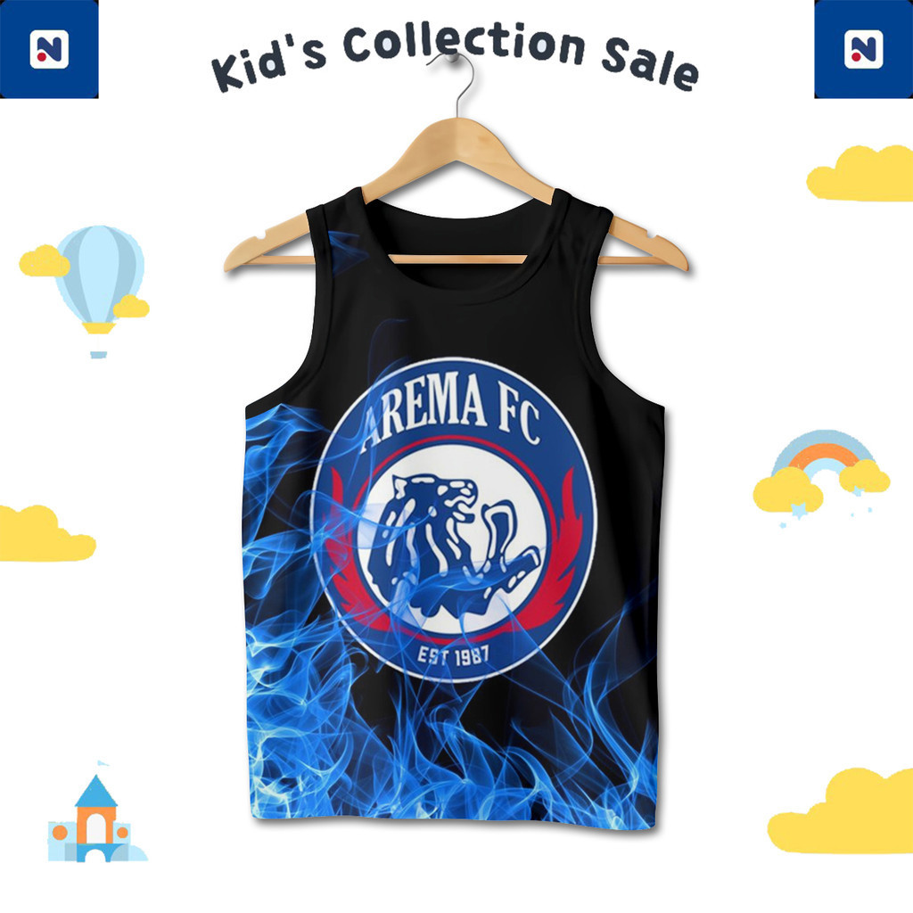 Indo Football Club Kids เสื้อกล้าม v4 Indo Football Club Kids เสื้อกล้าม 3D พิมพ์สําหรับอายุ 1-12 ปี